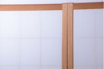 中古　和風インテリアに!雪見障子戸4枚セット(引き戸、擦り上げ障子戸、擦上障子戸)