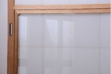 中古　和風インテリアに!雪見障子戸4枚セット(引き戸、擦り上げ障子戸、擦上障子戸)