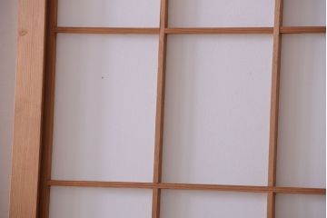 中古　和風インテリアに!雪見障子戸4枚セット(引き戸、擦り上げ障子戸、擦上障子戸)
