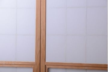 中古　和風インテリアに!雪見障子戸4枚セット(引き戸、擦り上げ障子戸、擦上障子戸)