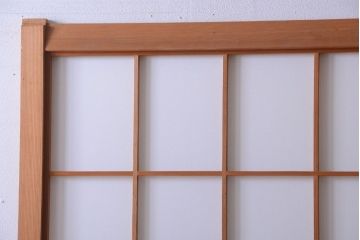 中古　和風インテリアに!雪見障子戸2枚セット(引き戸、擦り上げ障子戸、擦上障子戸)