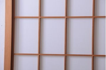 中古　和風インテリアに!雪見障子戸2枚セット(引き戸、擦り上げ障子戸、擦上障子戸)