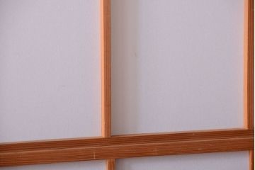 中古　和風インテリアに!雪見障子戸2枚セット(引き戸、擦り上げ障子戸、擦上障子戸)
