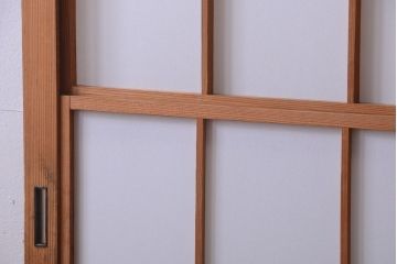 中古　和風インテリアに!雪見障子戸2枚セット(引き戸、擦り上げ障子戸、擦上障子戸)