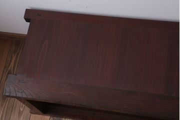 アンティーク家具　古民具・骨董　明治期　框が太く重厚なアンティーク時代箪笥ローボード