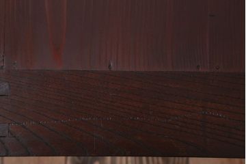 アンティーク家具　古民具・骨董　明治期　框が太く重厚なアンティーク時代箪笥ローボード