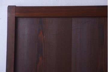 古民具・骨董　明治〜大正期　裏障子付き!アンティーク格子帯戸2枚セット