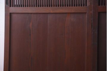 古民具・骨董　明治〜大正期　裏障子付き!アンティーク格子帯戸2枚セット