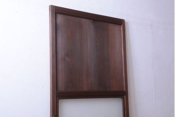 和製アンティーク　銀モールガラス入り!古い木のドア