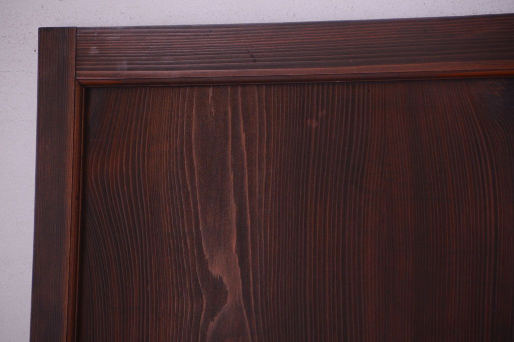 和製アンティーク　銀モールガラス入り!古い木のドア