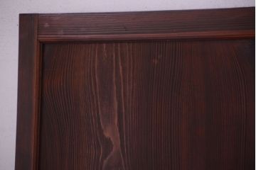 和製アンティーク　銀モールガラス入り!古い木のドア