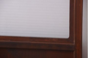 和製アンティーク　銀モールガラス入り!古い木のドア