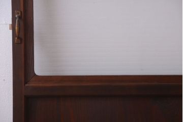 和製アンティーク　銀モールガラス入り!古い木のドア