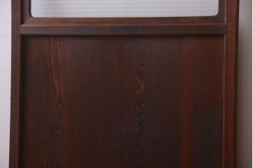 和製アンティーク　銀モールガラス入り!古い木のドア