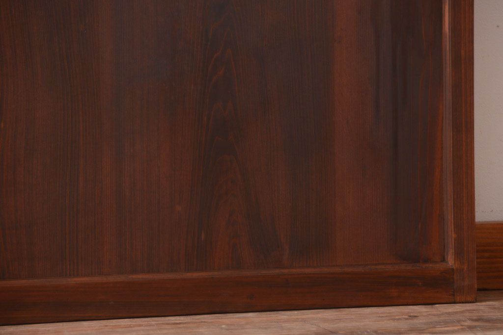 和製アンティーク　銀モールガラス入り!古い木のドア