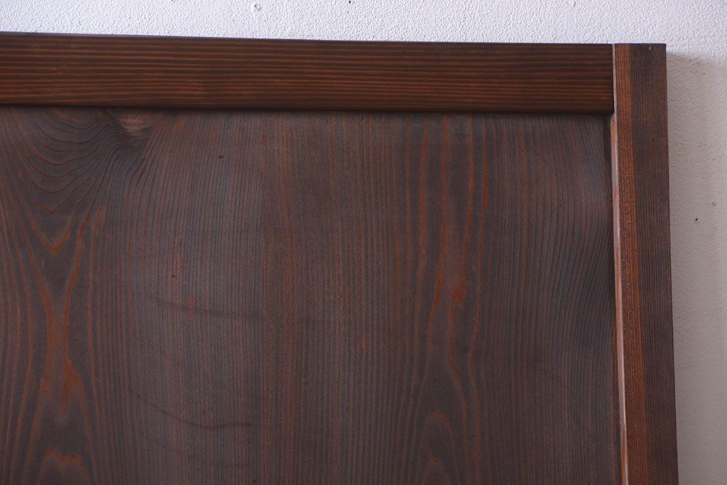 和製アンティーク　銀モールガラス入り!古い木のドア