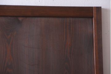 和製アンティーク　銀モールガラス入り!古い木のドア