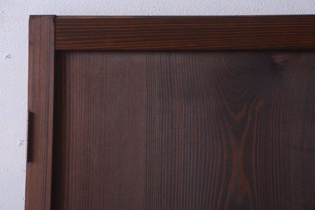 和製アンティーク　銀モールガラス入り!古い木のドア