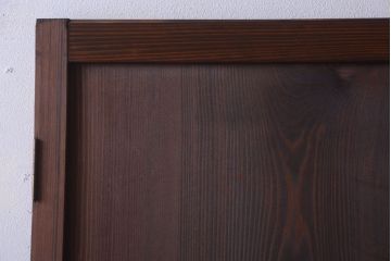 和製アンティーク　銀モールガラス入り!古い木のドア