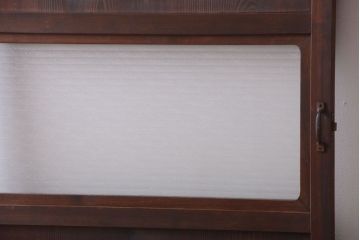 和製アンティーク　銀モールガラス入り!古い木のドア