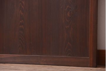 和製アンティーク　銀モールガラス入り!古い木のドア