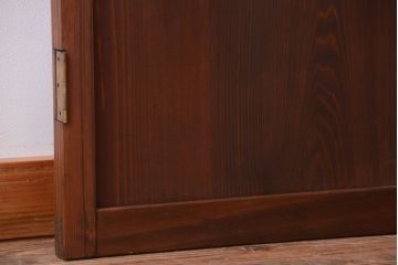 和製アンティーク　銀モールガラス入り!古い木のドア