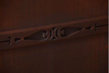 古民具・骨董　縦桟81本の極上品!裏ガラス入りの最高級アンティーク万本格子戸3枚セット