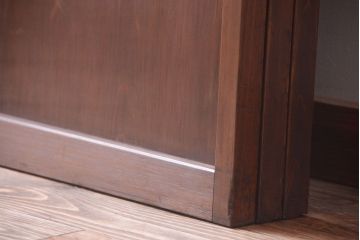 古民具・骨董　縦桟81本の極上品!裏ガラス入りの最高級アンティーク万本格子戸3枚セット