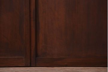 古民具・骨董　縦桟81本の極上品!裏ガラス入りの最高級アンティーク万本格子戸3枚セット