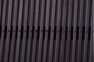 古民具・骨董　縦桟81本の極上品!裏ガラス入りの最高級アンティーク万本格子戸3枚セット