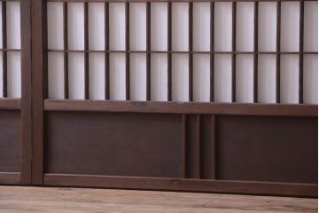 古民具・骨董　古い木のアンティーク縦額障子戸(2)