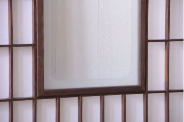 古民具・骨董　古い木のアンティーク縦額障子戸(2)