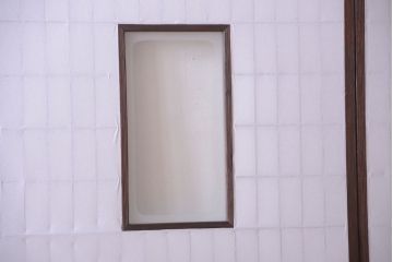 古民具・骨董　古い木のアンティーク縦額障子戸(2)