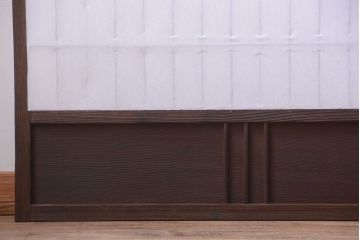 古民具・骨董　古い木のアンティーク縦額障子戸(2)