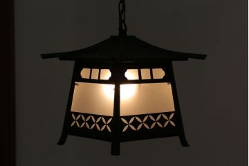 和製アンティーク　和モダンな吊り灯ろう照明(灯籠)