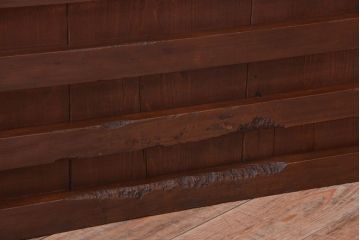 アンティーク家具　古民具・骨董　高級品!四面横桟回しの越後帳場箪笥(銭戸棚、帳箪笥・帳戸棚)