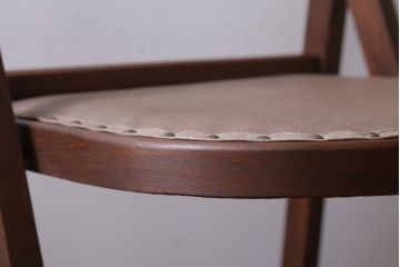 ヴィンテージ家具　ビンテージ　本革座面がおしゃれな木製折り畳みチェア