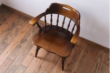 中古　飛騨産業　キツツキマーク　穂高　アームチェア(キャプテンチェア)(1)