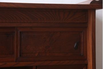 アンティーク家具　和製アンティーク　高級品!意匠が素晴らしい三方欅材の茶棚