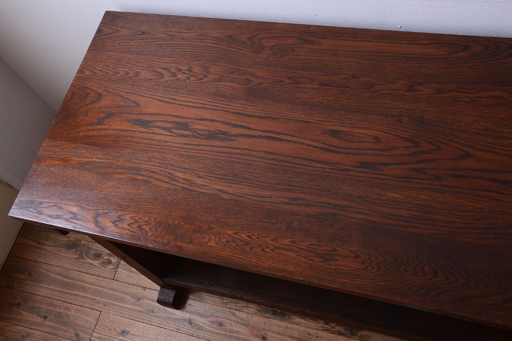 アンティーク家具　和製アンティーク　特大サイズ!骨太で重厚な古い木製の作業台(カウンターテーブル)(2)