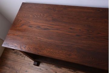 アンティーク家具　和製アンティーク　特大サイズ!骨太で重厚な古い木製の作業台(カウンターテーブル)(2)