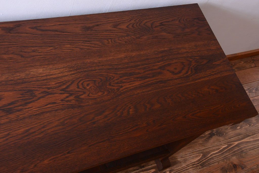 アンティーク家具　和製アンティーク　特大サイズ!骨太で重厚な古い木製の作業台(カウンターテーブル)(2)