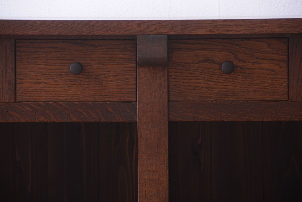 アンティーク家具　和製アンティーク　特大サイズ!骨太で重厚な古い木製の作業台(カウンターテーブル)(2)