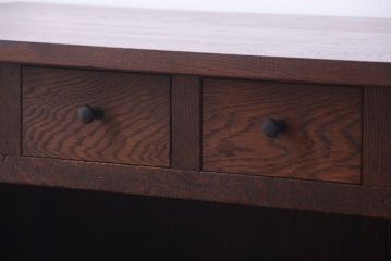 アンティーク家具　和製アンティーク　特大サイズ!骨太で重厚な古い木製の作業台(カウンターテーブル)(2)