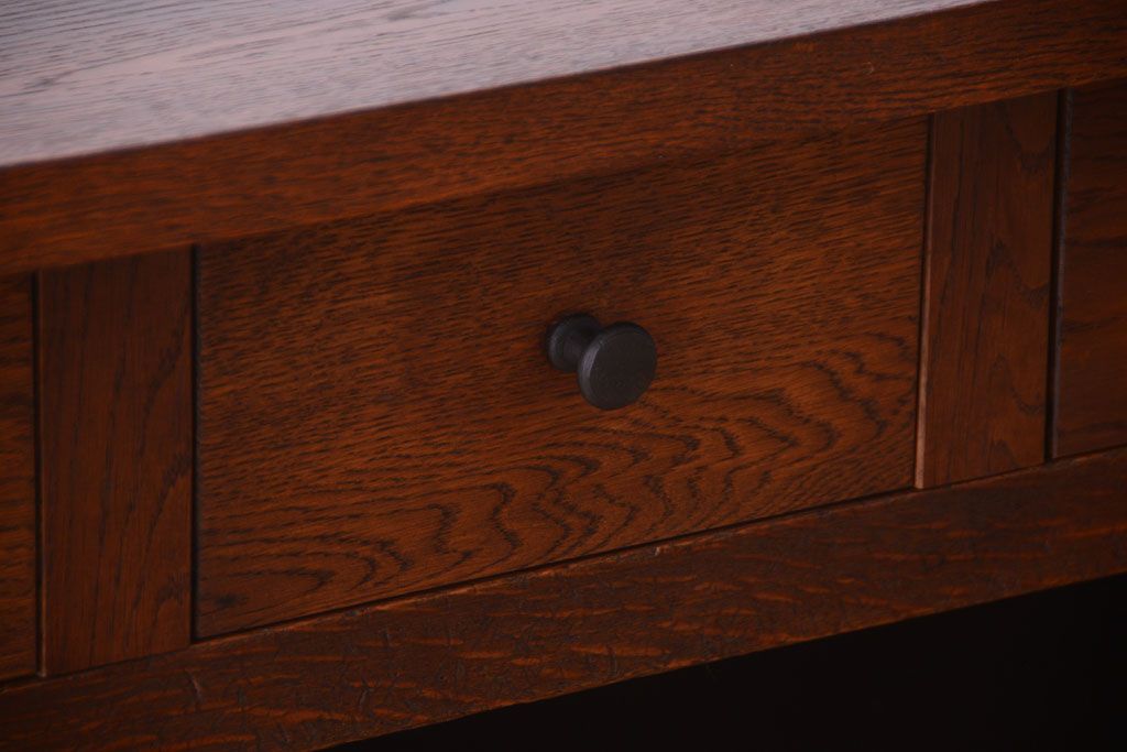 アンティーク家具　和製アンティーク　特大サイズ!骨太で重厚な古い木製の作業台(カウンターテーブル)(2)