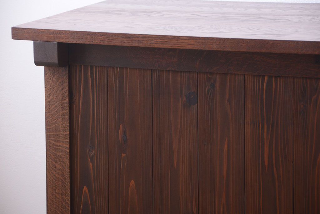 アンティーク家具　和製アンティーク　特大サイズ!骨太で重厚な古い木製の作業台(カウンターテーブル)(2)