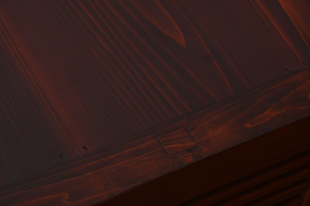 アンティーク家具　古民具・骨董　明治期　重厚なアンティーク横型衣装箪笥(サイドボード)