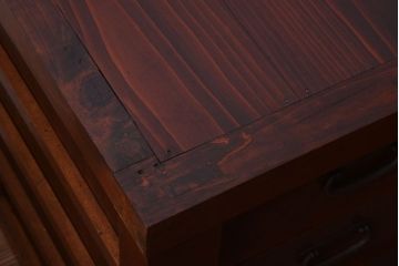 アンティーク家具　古民具・骨董　明治期　重厚なアンティーク横型衣装箪笥(サイドボード)