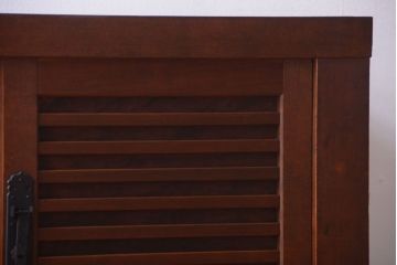 アンティーク家具　古民具・骨董　明治期　重厚なアンティーク横型衣装箪笥(サイドボード)