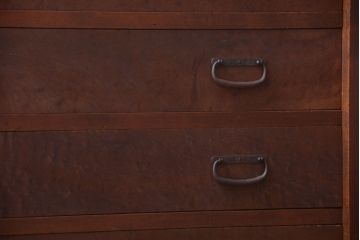 アンティーク家具　古民具・骨董　明治期　重厚なアンティーク横型衣装箪笥(サイドボード)